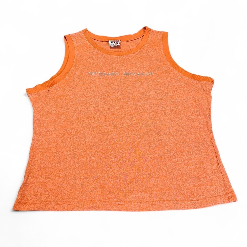 y2k Roxy orange "heartbreaker" tank top